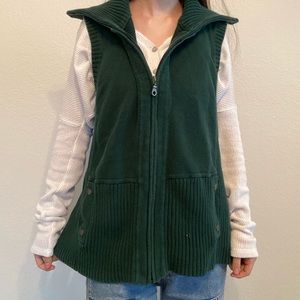 Sweater vest zip-up